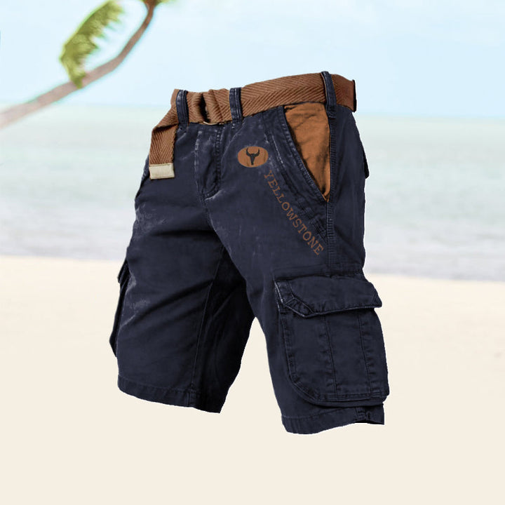 Comfort Cargo Shorts Belted Multi Pocket