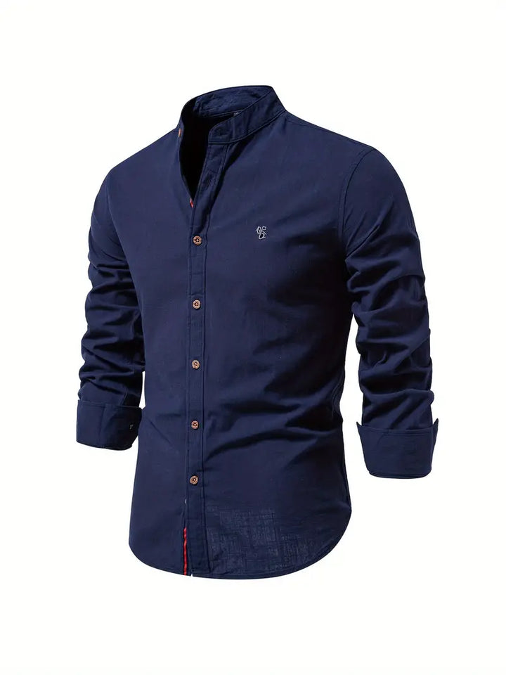 Stylish Shirt Men’s Long Sleeve Stand Collar