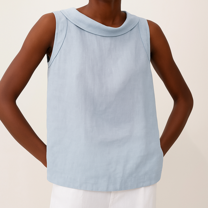 Women’s Sleeveless Collar Top