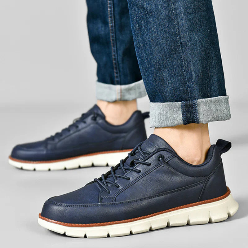 Men’s Classic Leather Lace-Up Sneakers