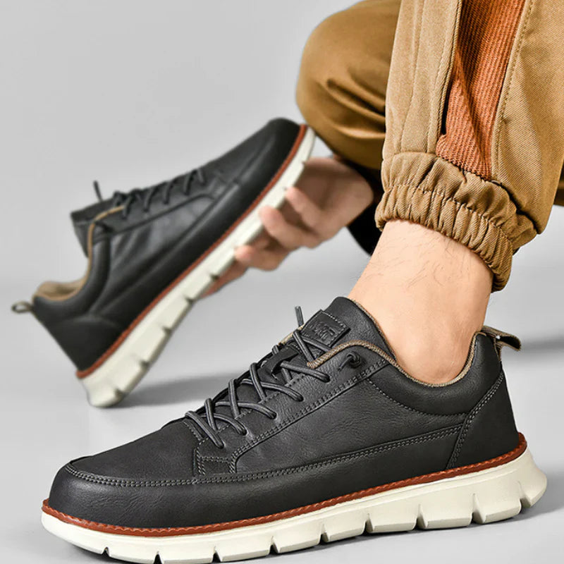 Men’s Classic Leather Lace-Up Sneakers