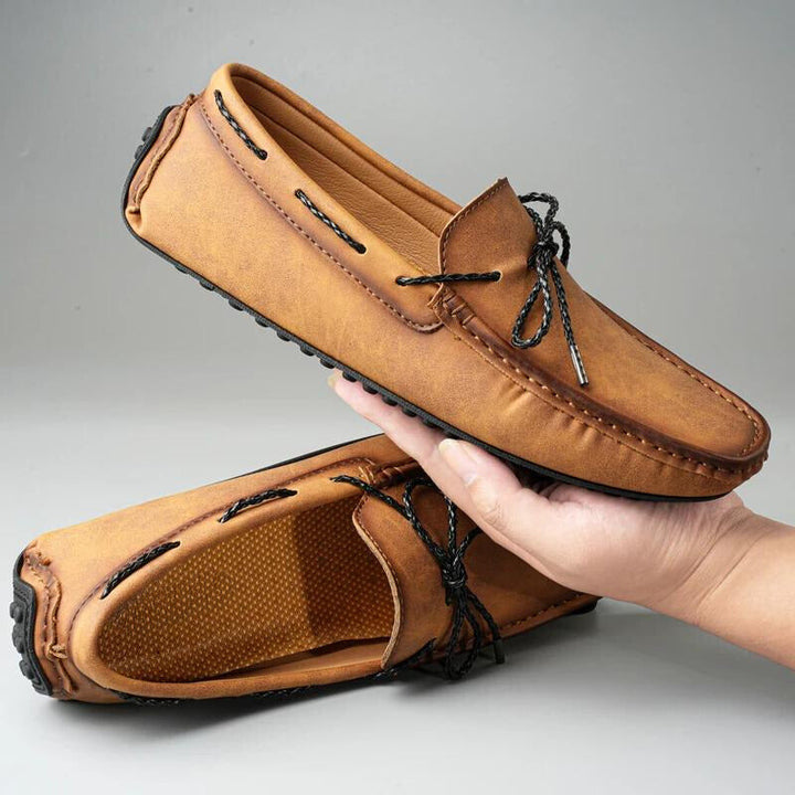 Leather Slip-On Loafers for Men