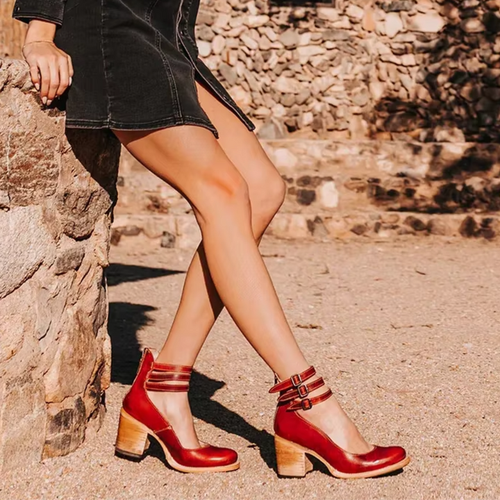 Elegant Comfortable Sandals | Cut Out Block Heel