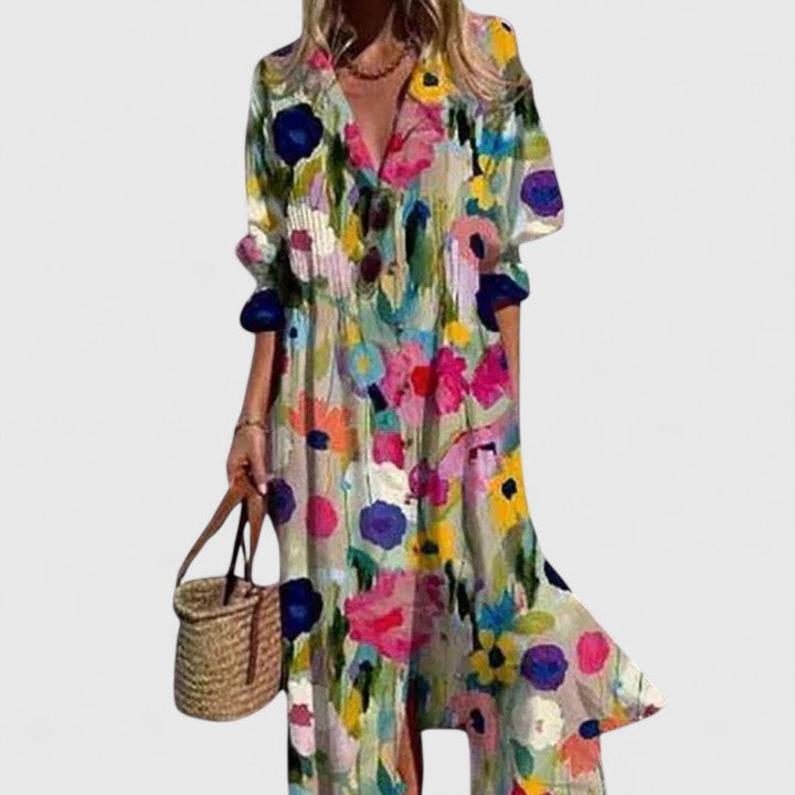 Elegant Boho Maxi Dress | Women’s Floral