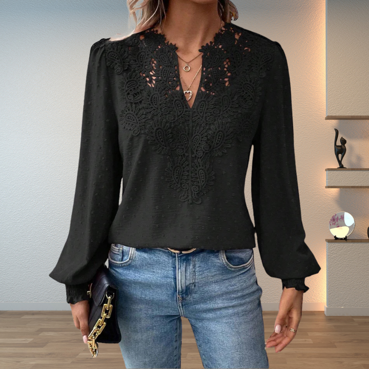 Lightweight &amp; Stylish Blouse | Embroidered V-Neck