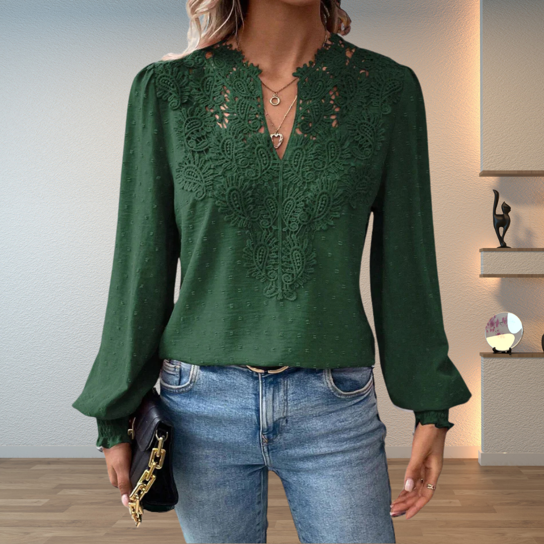 Lightweight &amp; Stylish Blouse | Embroidered V-Neck