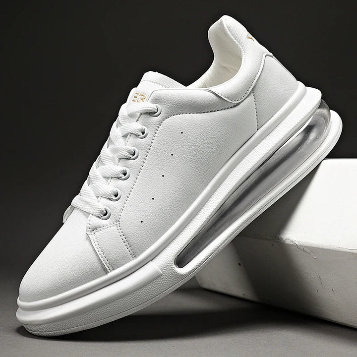 Low-Top Leather Lace-Up Sneakers