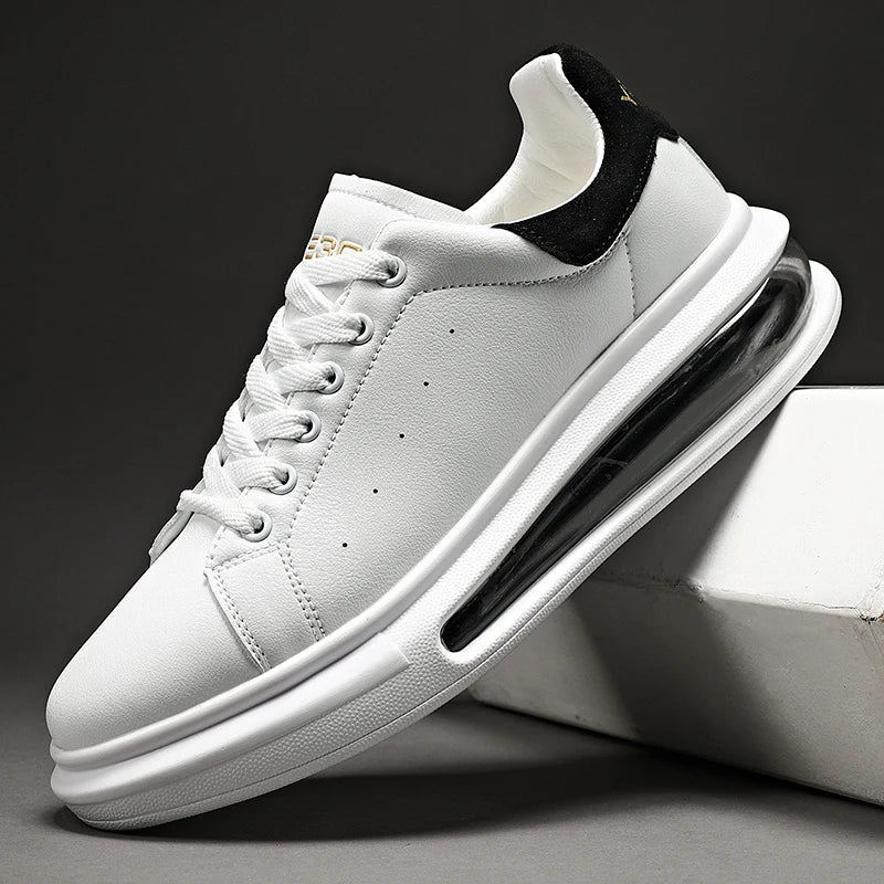 Low-Top Leather Lace-Up Sneakers