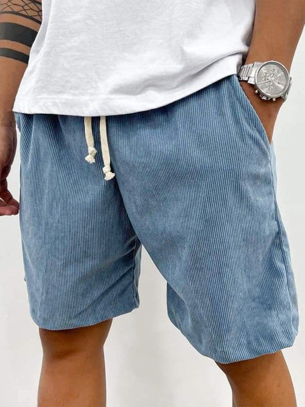 Men’s Corduroy Drawstring Stretch Shorts