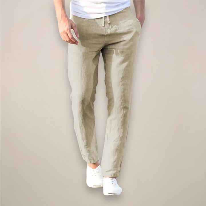 Lightweight Tapered Linen Trousers for Men
