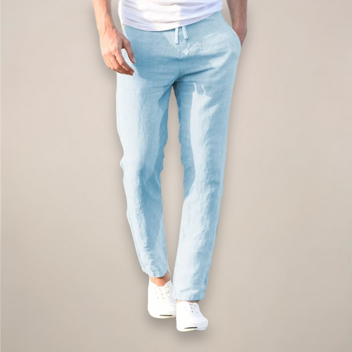 Lightweight Tapered Linen Trousers for Men
