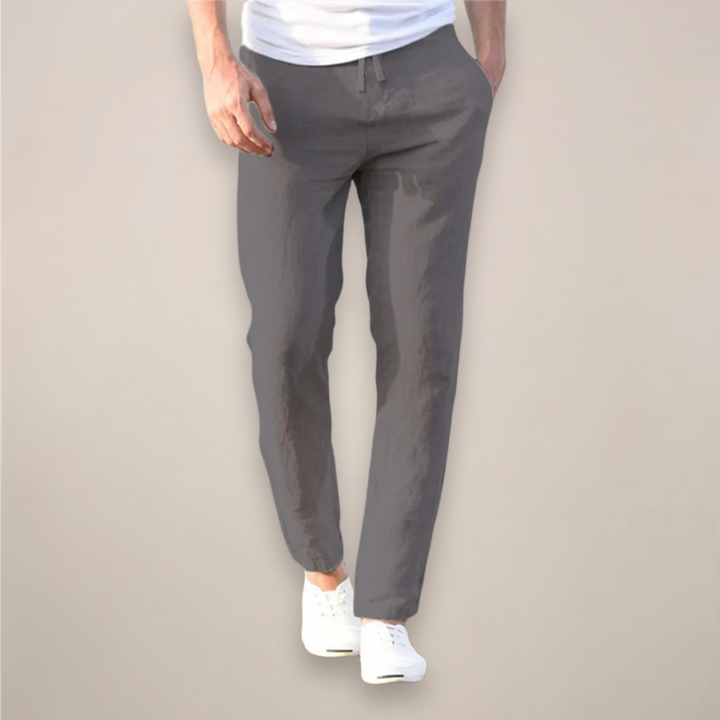Lightweight Tapered Linen Trousers for Men