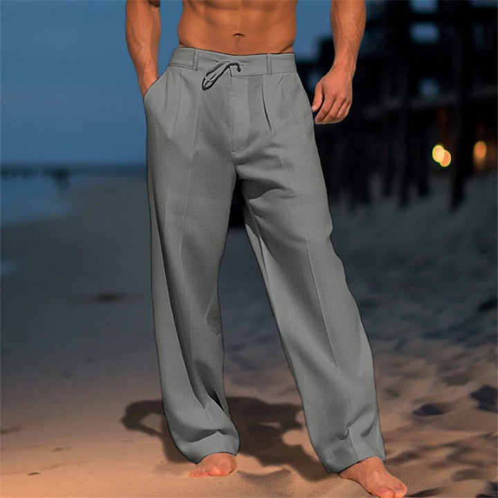 Relaxed Trousers Men’s Drawstring Pleated
