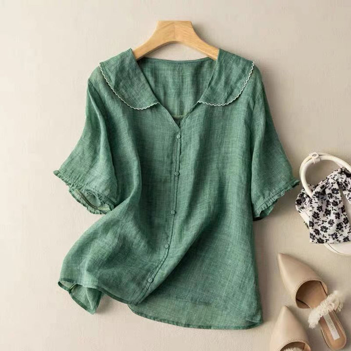 Women’s Vintage Blouse | Scalloped Collar
