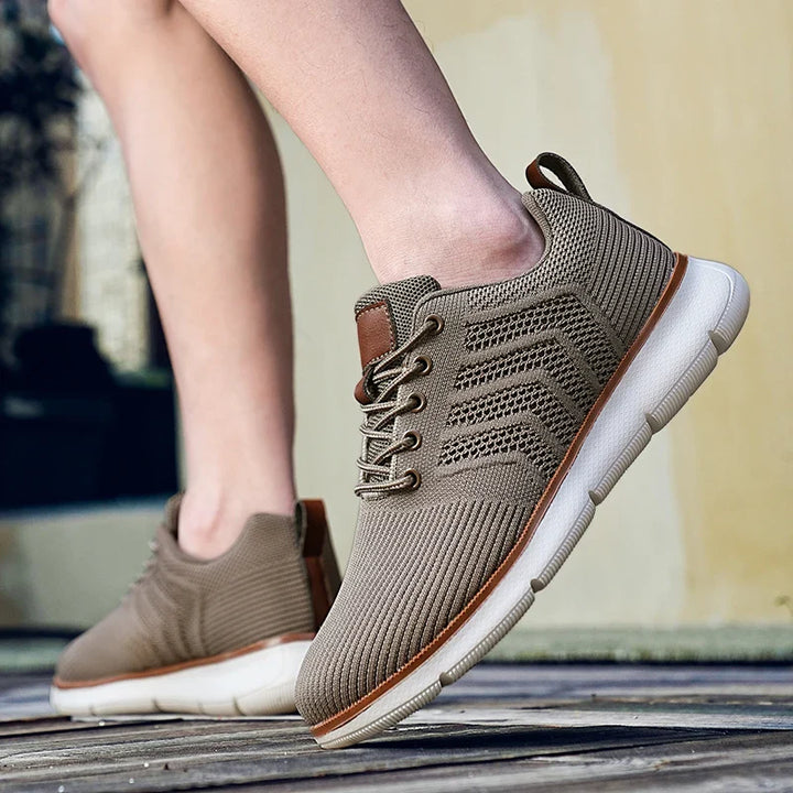 Comfortable Knit Lace-Up Sneakers