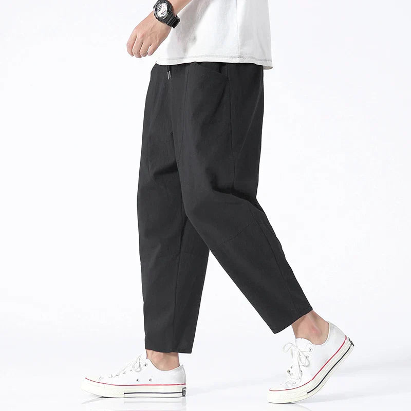 Men’s Cropped Drawstring Trousers