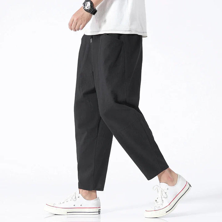 Men’s Cropped Drawstring Trousers