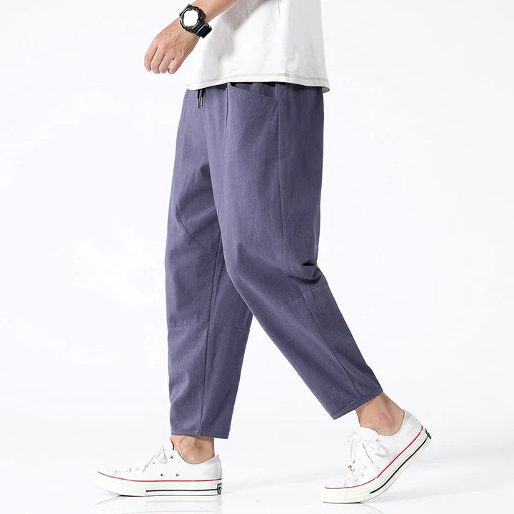Men’s Cropped Drawstring Trousers