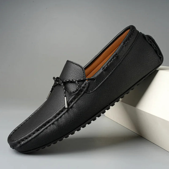 Leather Slip-On Loafers for Men