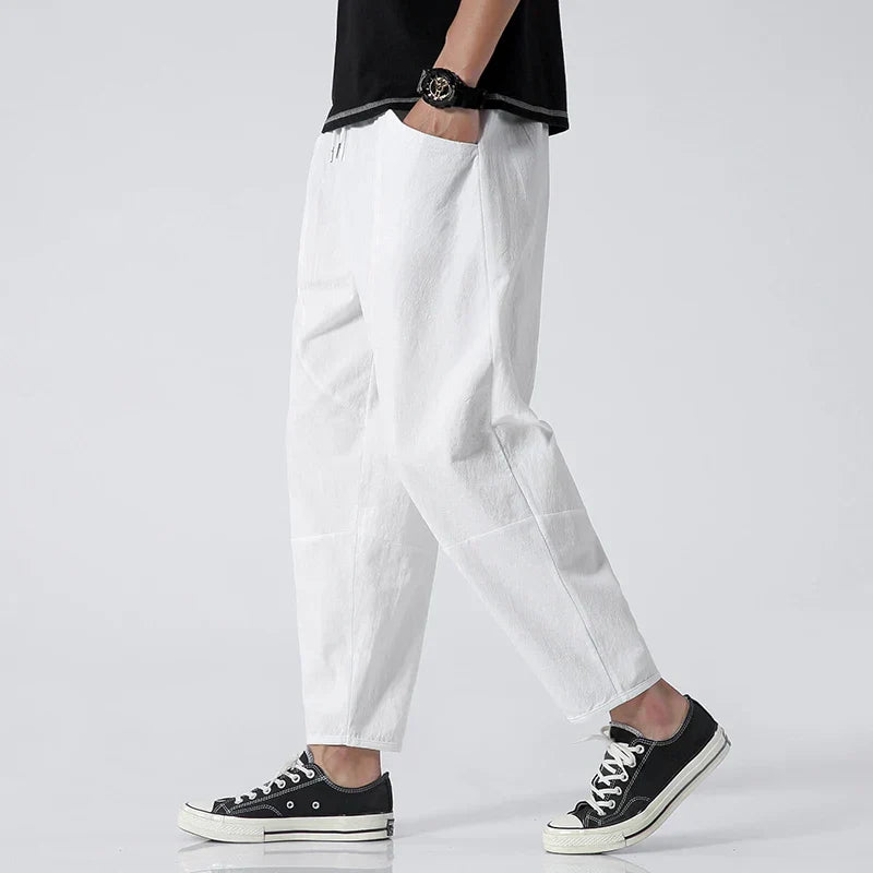 Men’s Cropped Drawstring Trousers