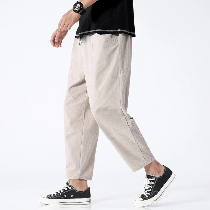 Men’s Cropped Drawstring Trousers
