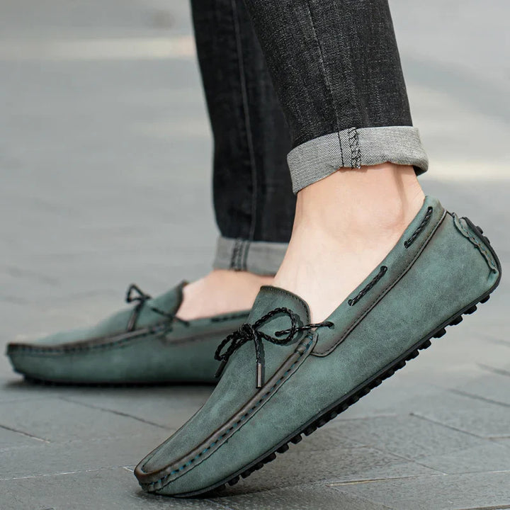 Leather Slip-On Loafers for Men