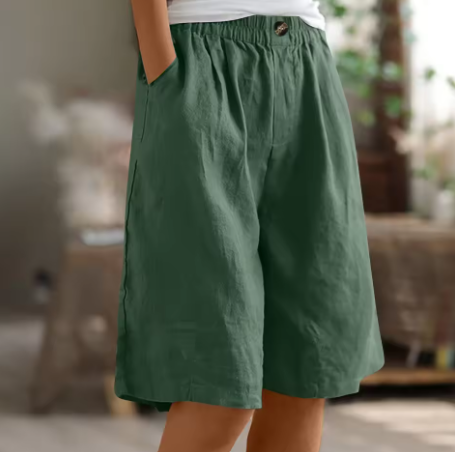 Comfort Knee-Length Waist Shorts for Women