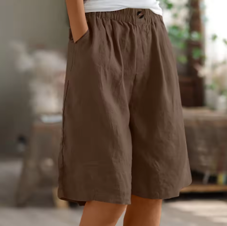 Comfort Knee-Length Waist Shorts for Women