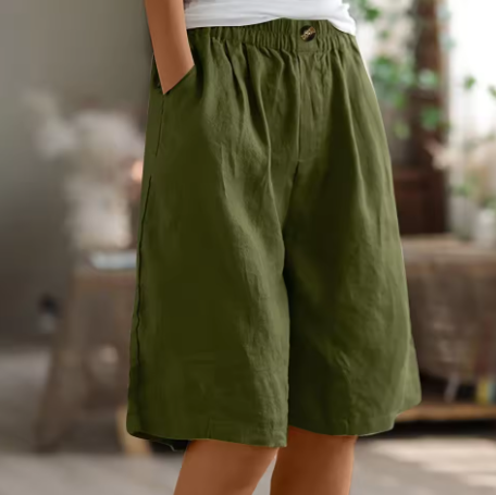 Comfort Knee-Length Waist Shorts for Women