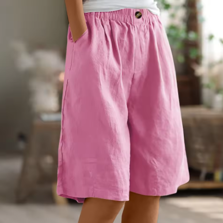 Comfort Knee-Length Waist Shorts for Women