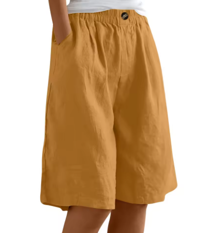 Comfort Knee-Length Waist Shorts for Women