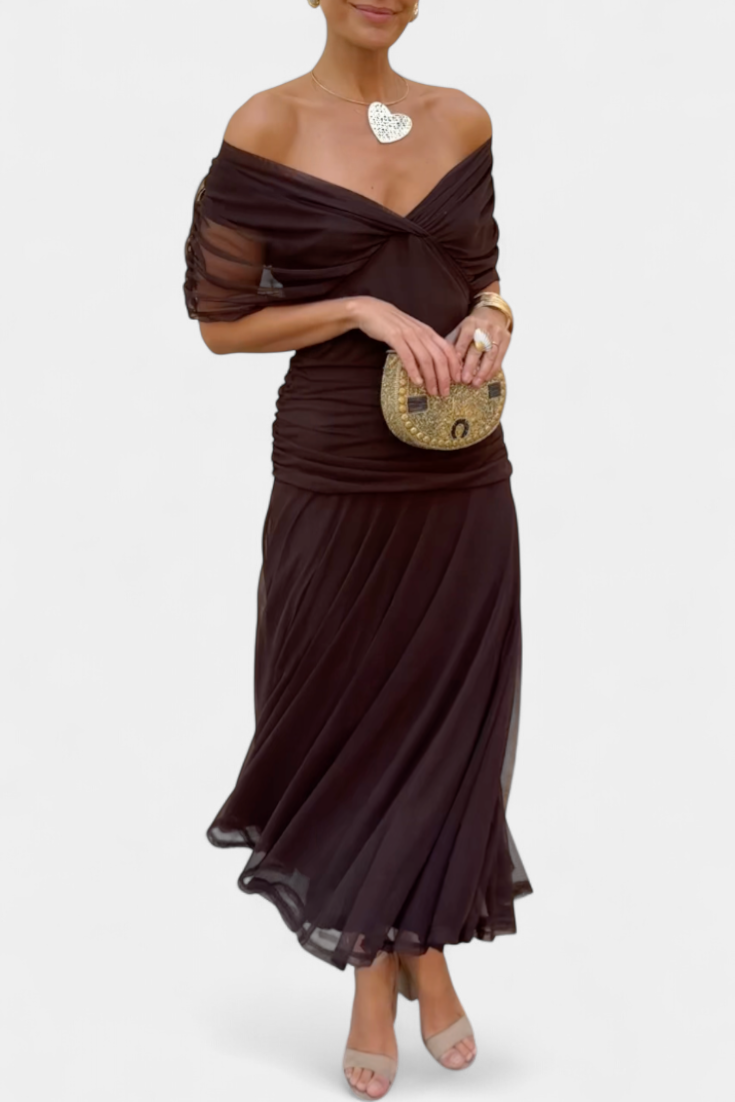 Elegant Evening Dress | Off Shoulder
