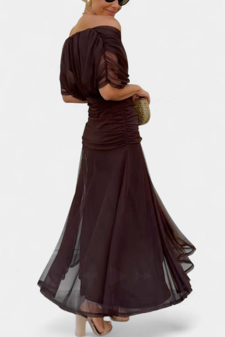 Elegant Evening Dress | Off Shoulder