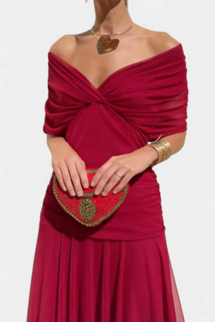 Elegant Evening Dress | Off Shoulder