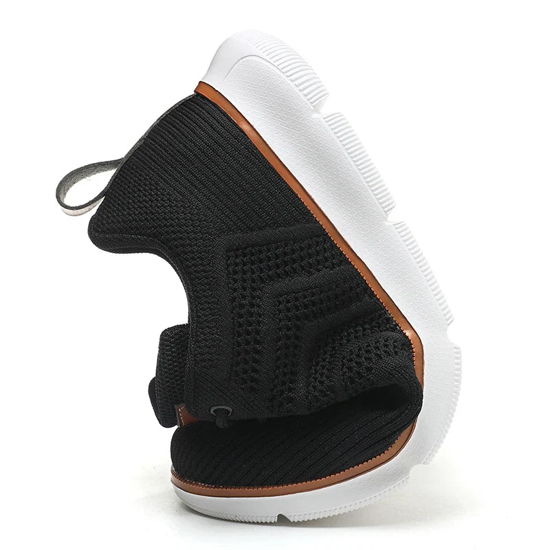 Comfortable Knit Lace-Up Sneakers