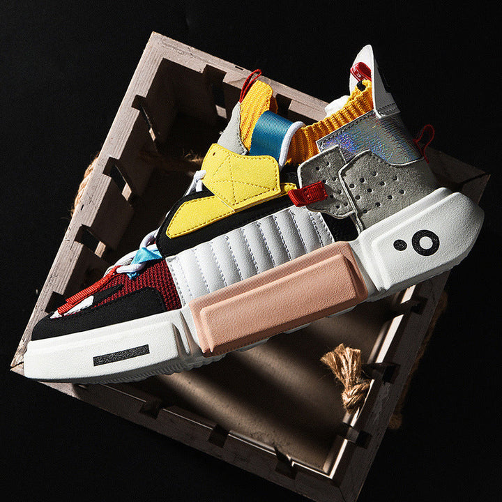 Chunky Sole Lace-Up Comfortable Sneakers