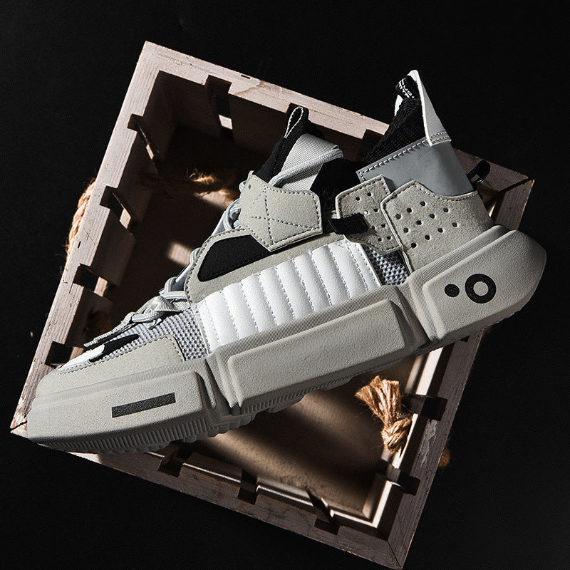 Chunky Sole Lace-Up Comfortable Sneakers