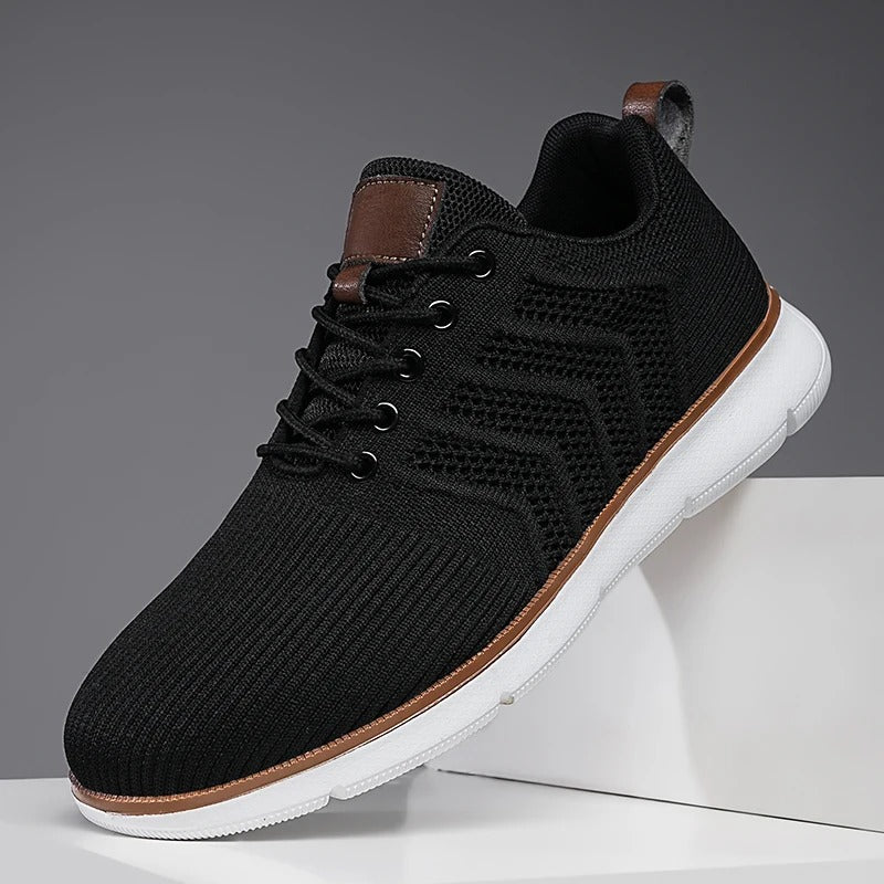 Comfortable Knit Lace-Up Sneakers