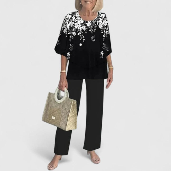 Trouser Two Piece Set | Women’s Printed