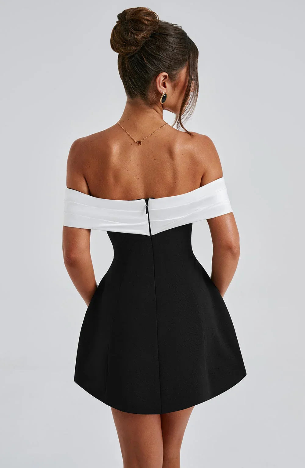 Backless Bow Mini Dress