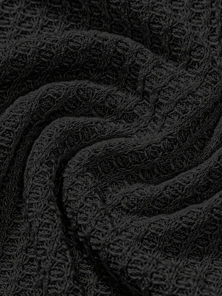 Casual Textured Short Sleeve Polo Shirt