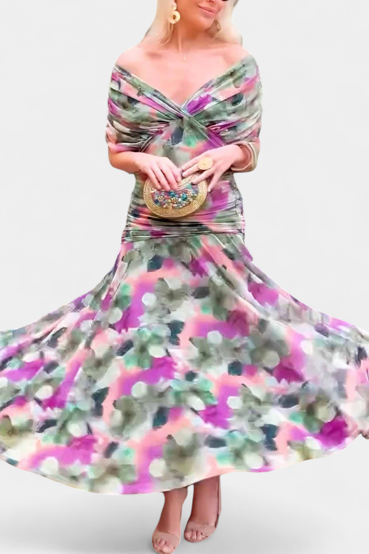 Elegant Evening Dress | Off Shoulder