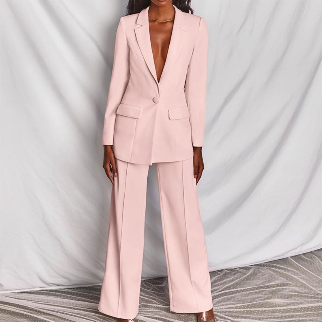 Women’s Chic Blazer and Trousers Set