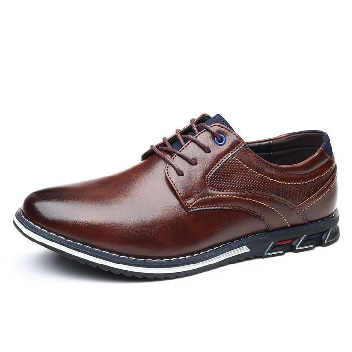 Oxford Leather Lace-Up Low-Top Shoes